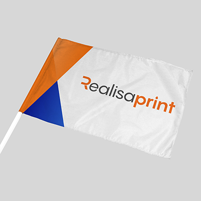 Impresión bandera corte simple