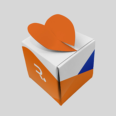 Impresión caja cierre corazón
