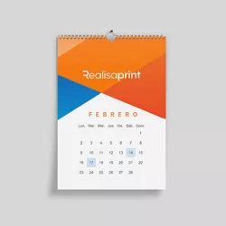Calendario de pared con espiral