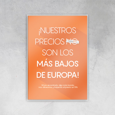 Cartel plastificado A3