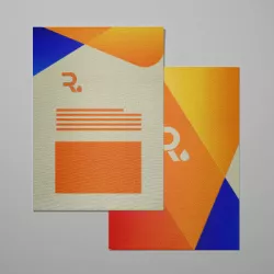 Flyer marfil gofrado