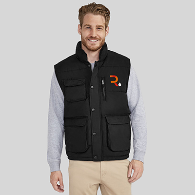 Abrigo chaleco personalizable hombre sharky negro