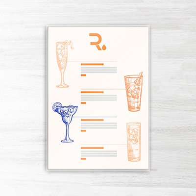 menu plastificado a3