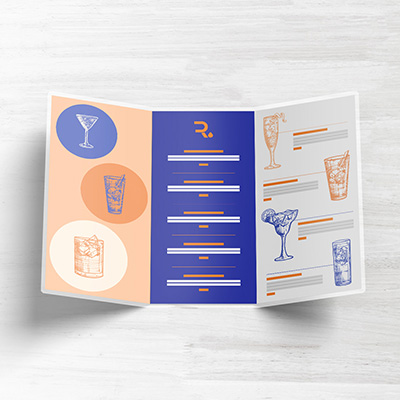 menu plastificado 2 pliegues