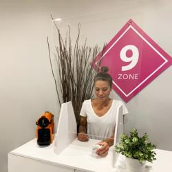 Protección de plexiglás para mostrador