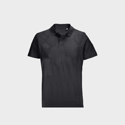 Polo Pulse negro delante personalizado