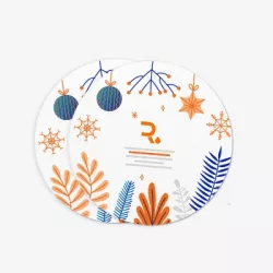 Tarjeta navideña redonda